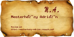 Mesterházy Adrián névjegykártya