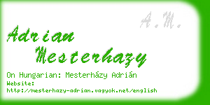 adrian mesterhazy business card